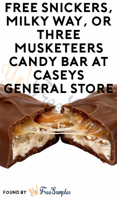 FREE Snickers, Milky Way, or Three Musketeers Candy Bar at Casey’s General Store