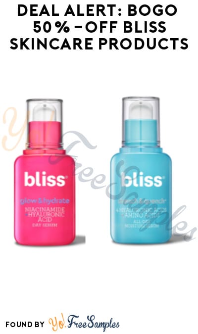 DEAL ALERT: BOGO 50% OFF BLISS Skincare Products (Online Only + Code Required)