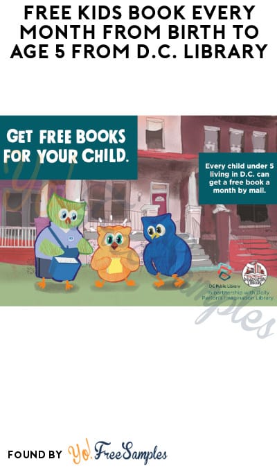 FREE Kids Book Every Month from Birth to Age 5 from D.C. Library (Washington, D.C.)
