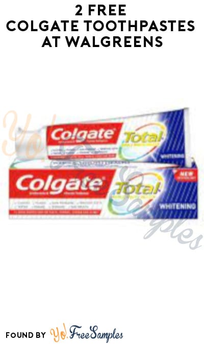 2 FREE Colgate Toothpastes at Walgreens (Coupon + Coupons App Required)