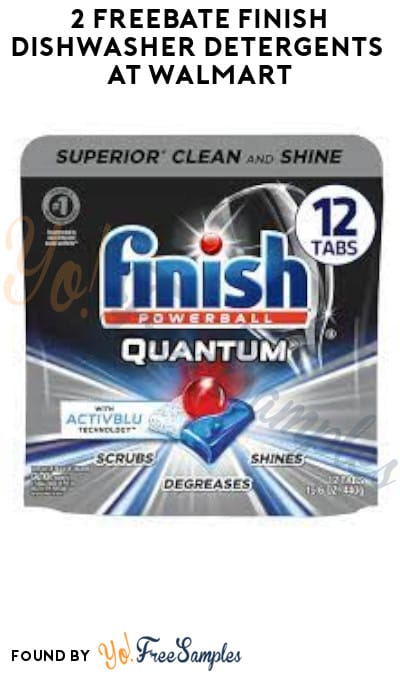 2 FREEBATE Finish Dishwasher Detergents at Walmart + Earn A Profit (Coupons App, Ibotta & Amazon Alexa App Required)