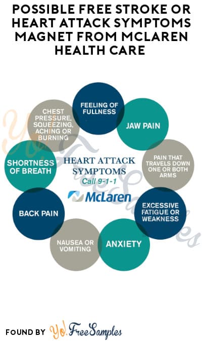 Possible FREE Stroke or Heart Attack Symptoms Magnet from McLaren Health Care