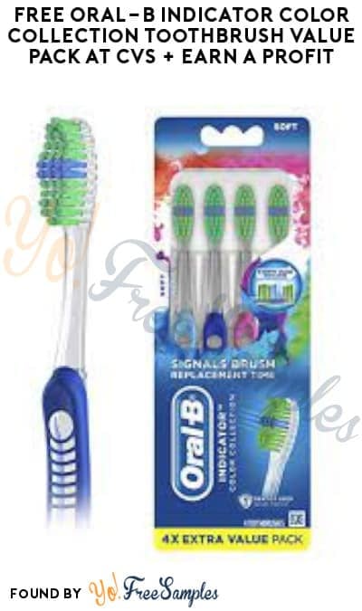 FREE Oral-B Indicator Color Collection Toothbrush Value Pack at CVS + Earn A Profit (Coupon/App & Ibotta Required)