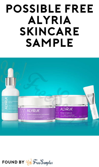 Possible FREE Alyria Skincare Sample