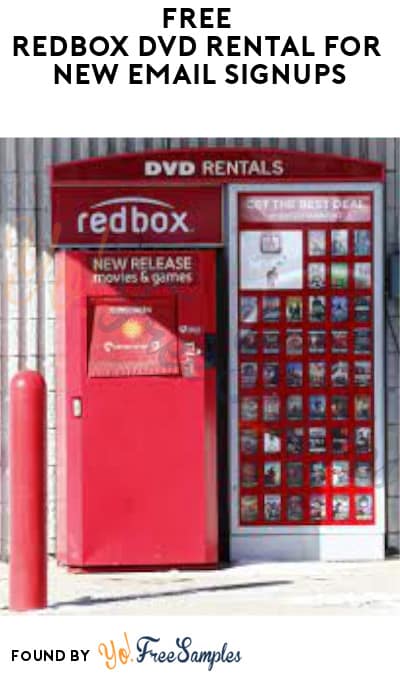 FREE Redbox DVD Rental for New Email Signups