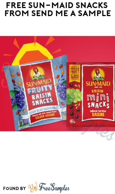 FREE Sun-Maid Snacks from Send Me A Sample (Google Assistant or Alexa Required)