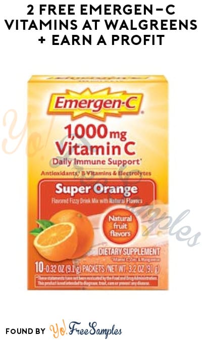 2 FREE Emergen-C Vitamins at Walgreens + Earn A Profit (Account/Coupon Required)