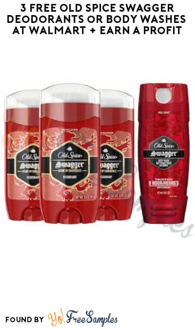 3 FREE Old Spice Swagger Deodorants or Body Washes at Walmart + Earn A Profit (Ibotta Required)