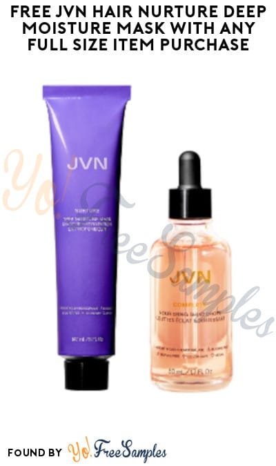 FREE JVN Hair Nurture Deep Moisture Mask with any Full Size Item Purchase (Online Only + Code Required)