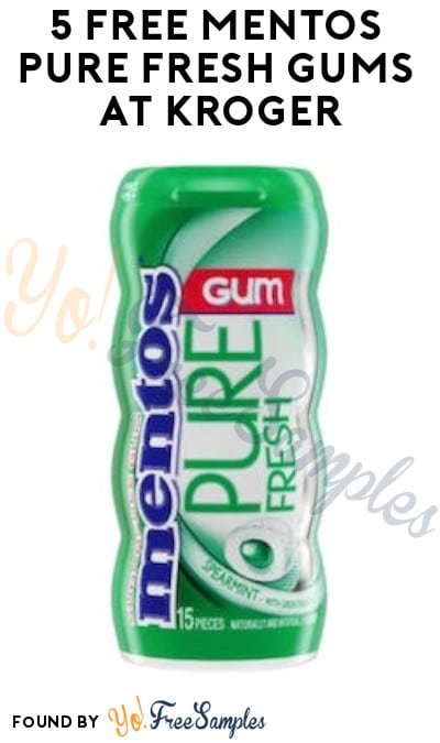 5 FREE Mentos Pure Fresh Gums at Kroger (Account/Coupon Required)