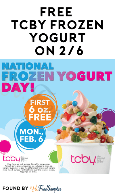 FREE TCBY Frozen Yogurt on 2/6