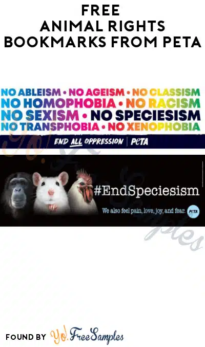 FREE Animal Rights Bookmark from PETA