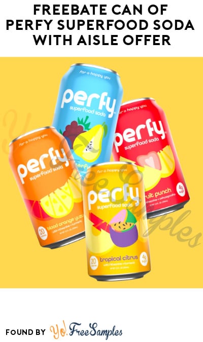 FREEBATE Can of Perfy Superfood Soda with Aisle Offer (Text Rebate + Venmo/PayPal Required)