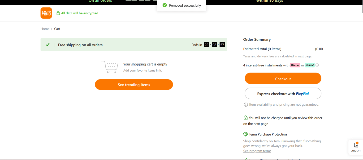 Temu Cart Help Guide