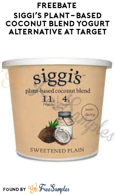 FREEBATE Siggi’s Plant-Based Coconut Yogurt at Target (Ibotta Required)