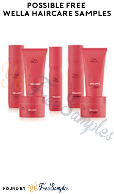 Possible FREE Wella Haircare Samples (Social Media Required)