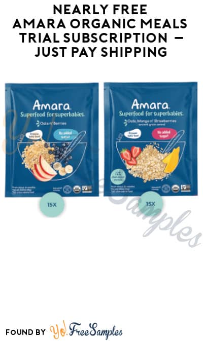 Nearly FREE Amara Organic Meals Trial – Just Pay Shipping (Credit Card Required)