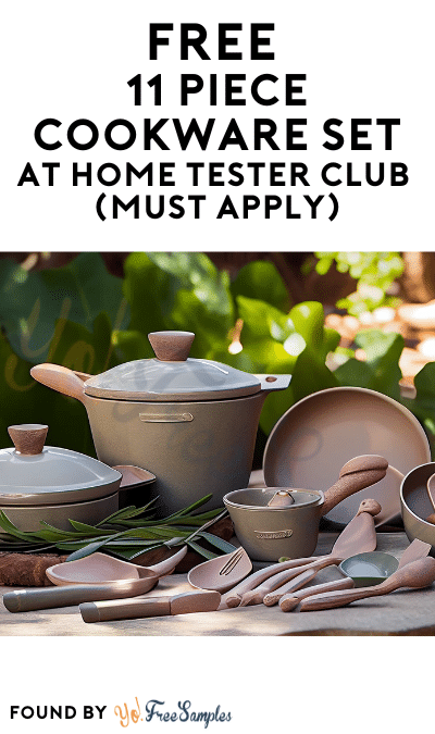 FREE 11-Piece Cookware Set At Home Tester Club (Must Apply)