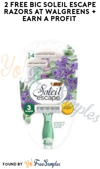 2 FREE Bic Soleil Escape Razors at Walgreens + Earn A Profit (Coupon, Ibotta + Coupons App Required)