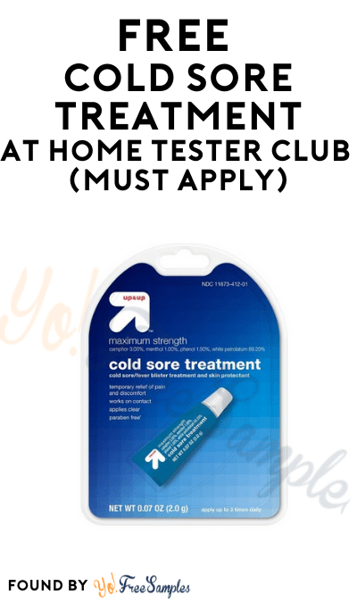 FREE Cold Sore Treatment At Home Tester Club (Must Apply)