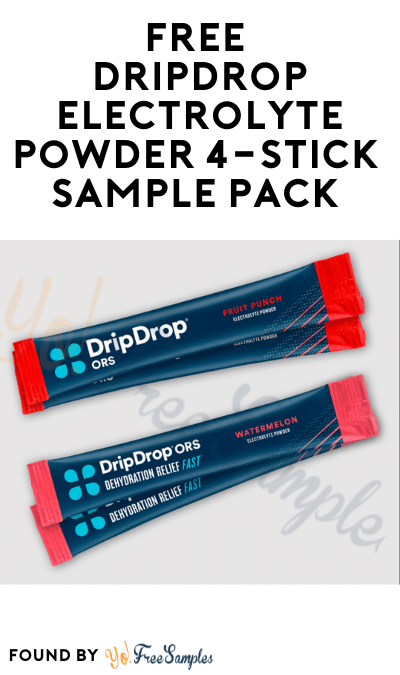 FREE DripDrop Electrolyte Powder 4-Stick Sample Pack 