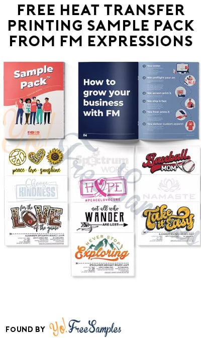 FREE Heat Transfer Printing Sample Pack from FM Expressions (Company Name Required)