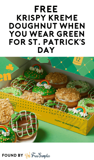 FREE Krispy Kreme Doughnut When You Wear Green for St. Patrick’s Day (3/16 & 3/17)