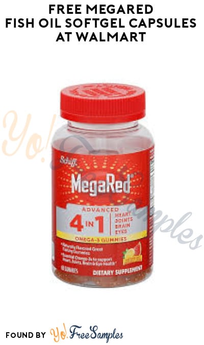 FREE MegaRed Fish Oil Softgel Capsules at Walmart (Coupons App & Ibotta Required)