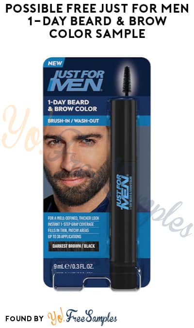 Possible FREE Just for Men 1-Day Beard & Brow Color Sample (Social Media Required)
