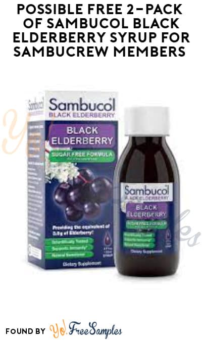 Possible FREE 2-Pack of Sambucol Black Elderberry Syrup for SambuCrew Members