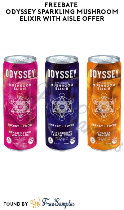 FREEBATE Odyssey Sparkling Mushroom Elixir with Aisle Offer (Text Rebate + Venmo/PayPal Required)