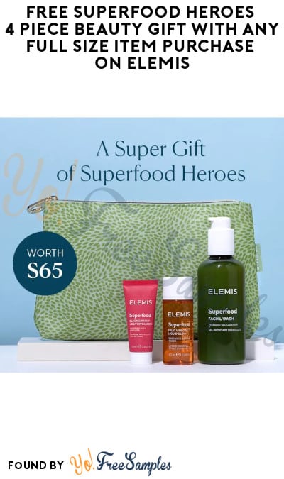 FREE Superfood Heroes 4 Piece Beauty Gift with any Full Size Item Purchase on Elemis (Online Only + Code Required)