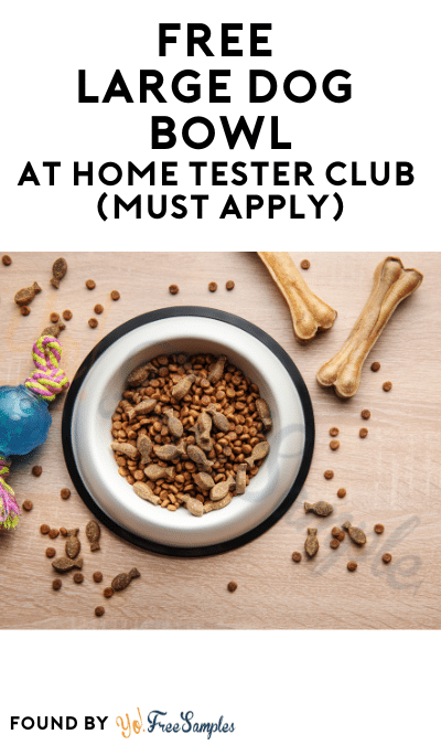 FREE Large Dog Bowl At Home Tester Club (Must Apply)