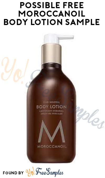 Possible FREE Moroccanoil Body Lotion Sample (Social Media Required)