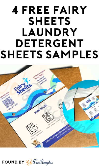 4 FREE Fairy Sheets Laundry Detergent Sheets Samples