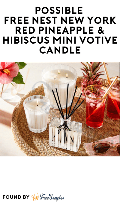 Possible FREE NEST New York Red Pineapple & Hibiscus Mini Votive Candle