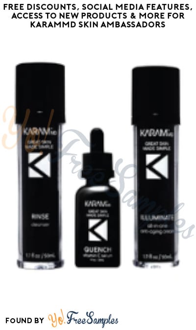 FREE Discounts, Social Media Features, Access to New Products & More for KaramMD Skin Ambassadors (Must Apply) 