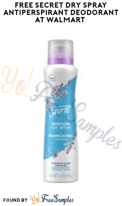 FREE Secret Dry Spray Antiperspirant Deodorant at Walmart (Ibotta & Shopkick Required)