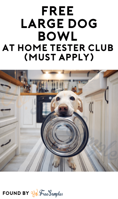 FREE Large Dog Bowl At Home Tester Club (Must Apply)