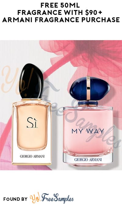 FREE 50ml Fragrance with $90+ Armani Fragrance Purchase (Online Only + Code Required)