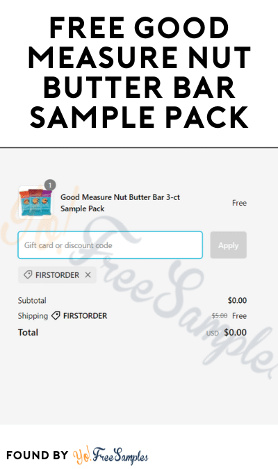 FREE Good Measure Nut Butter Bar Sample Pack