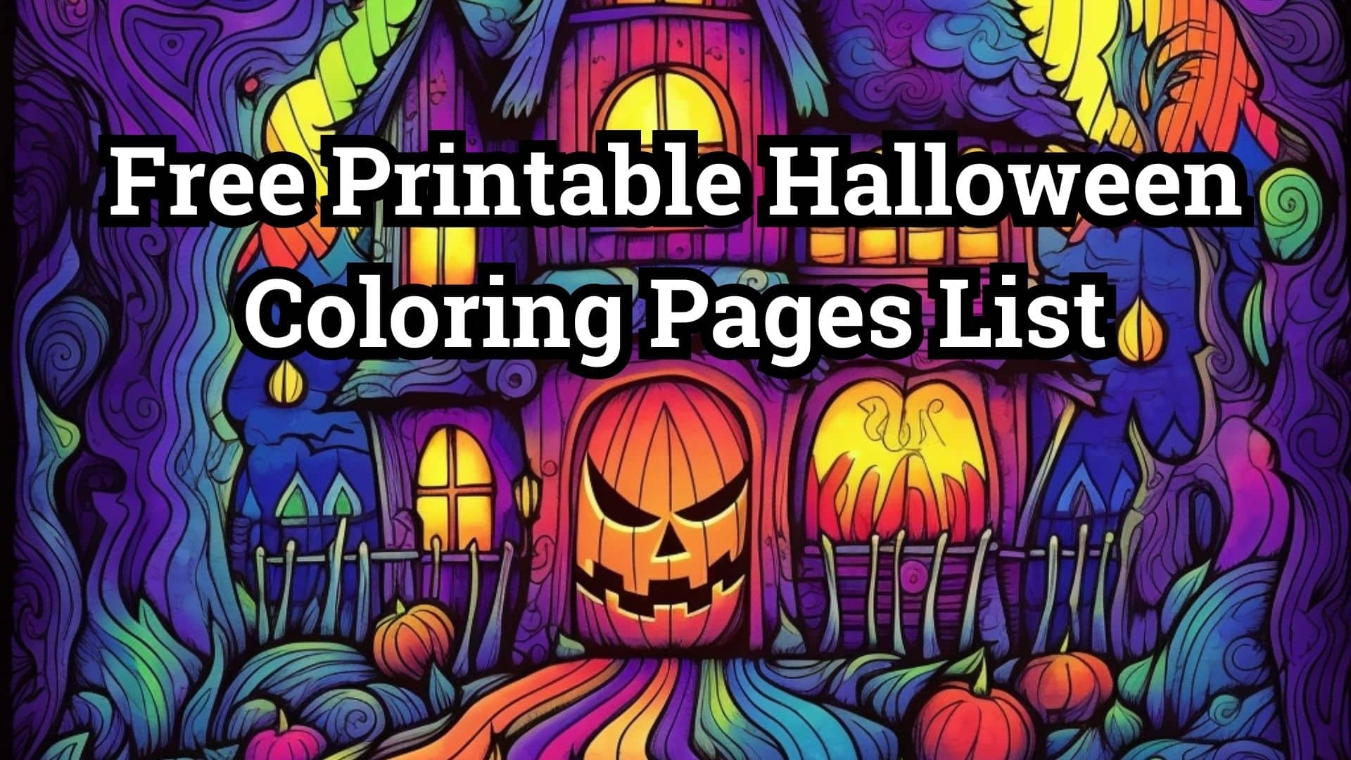 Free Printable Halloween Coloring Pages List