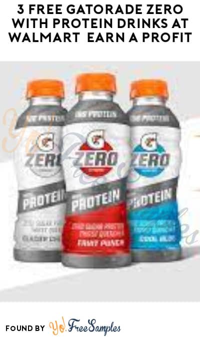 3 FREE Gatorade Zero with Protein Drinks at Walmart + Earn A Profit (Ibotta Required)