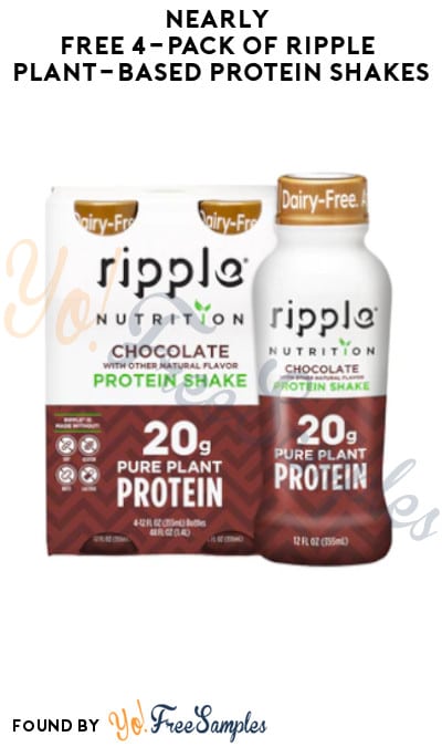 Nearly FREE 4-Pack of Ripple Plant-Based Protein Shakes (Code Required + Just Pay Shipping!)