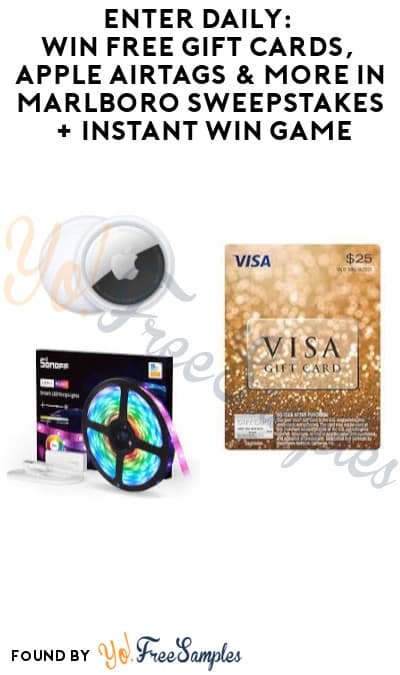 Enter Daily: Win FREE Gift Cards, Apple AirTags & More in Marlboro Sweepstakes + Instant Win Game (Ages 21 & Older Only)