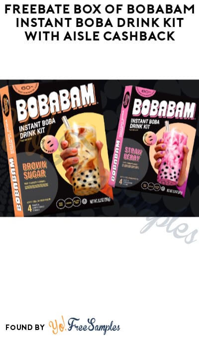FREEBATE Box of BobaBam Instant Boba Drink Kit with Aisle Cashback (Text Rebate + Venmo/PayPal Required)