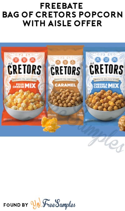 FREEBATE Bag of Cretors Popcorn with Aisle Offer (Text Rebate + Venmo/PayPal Required)
