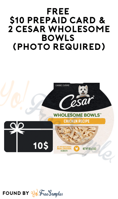 FREE $10 Prepaid Card & 2 CESAR Wholesome Bowls (Photo Required)
