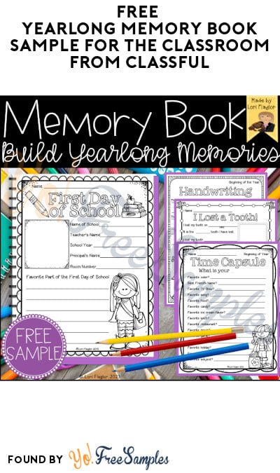 FREE Yearlong Memory Book Sample for the Classroom from Classful