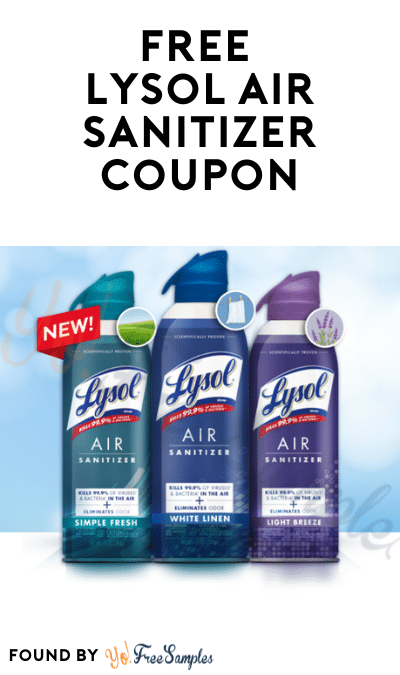 FREE Lysol Air Sanitizer Coupon